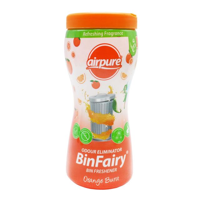 Airpure Bin Fairy Freshener Odour Eliminator Orange Burst 500g Airpure Bin Fairy Freshener Odour Eliminator Orange Burst 500g